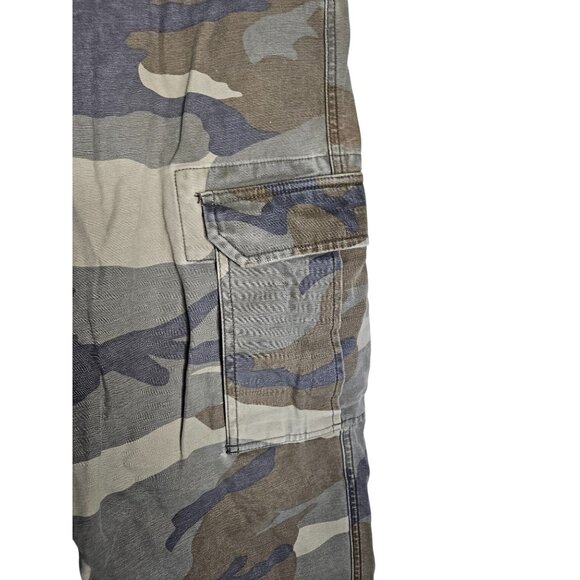 Mossissue: Mossimo Camo Cargo Drawstring Y2K Pants 28x24.5" Mens Made In Russia - Picture 6 of 9